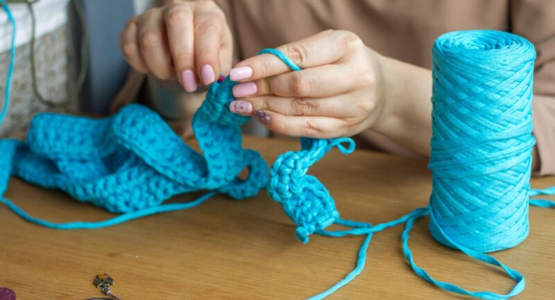 woman hands Crochet